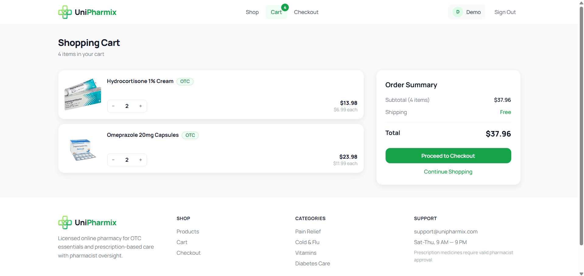 UniPharmix – Online Pharmacy Platform screenshot 2